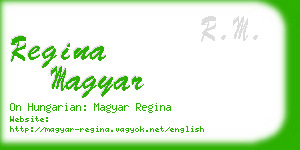 regina magyar business card